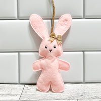 Personalized stuffed bunny basket tag