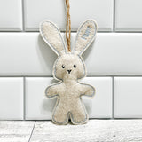 Personalized stuffed bunny basket tag